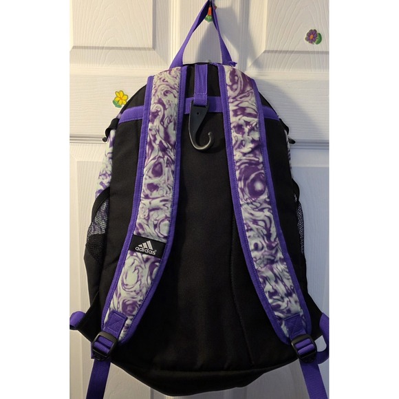 Adidas Backpack Bat Equipment Bag Pockets Softball Women's Black Purple One Size - Picture 7 of 12